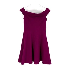 Abito donna Lulus Season of Fun magenta skater spalle scoperte taglia small - Foto 1 di 5