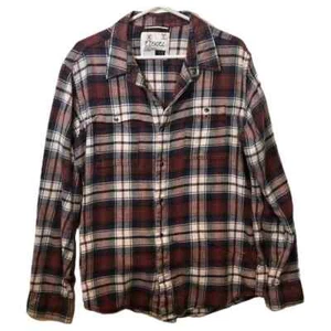 EZEKIEL Clothing Men's Flannel Button Down Cotton Shirt Red, Black & White XL - Picture 1 of 7