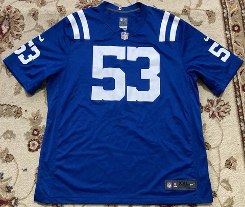 Nike NFL Indianapolis Colts #53 Darius Leonard Royal Blue Size 2XL Cover