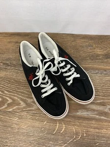 US Polo Association Canvas Navy Boat Shoes Mens Size 10.5 Casual Sneakers EUC - Picture 1 of 11