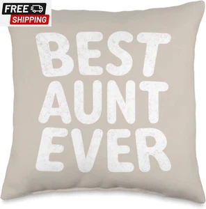 Best Aunt Ever Shirt Funny Mother'S Day Gift Christmas Throw Pillow - Picture 1 of 3
