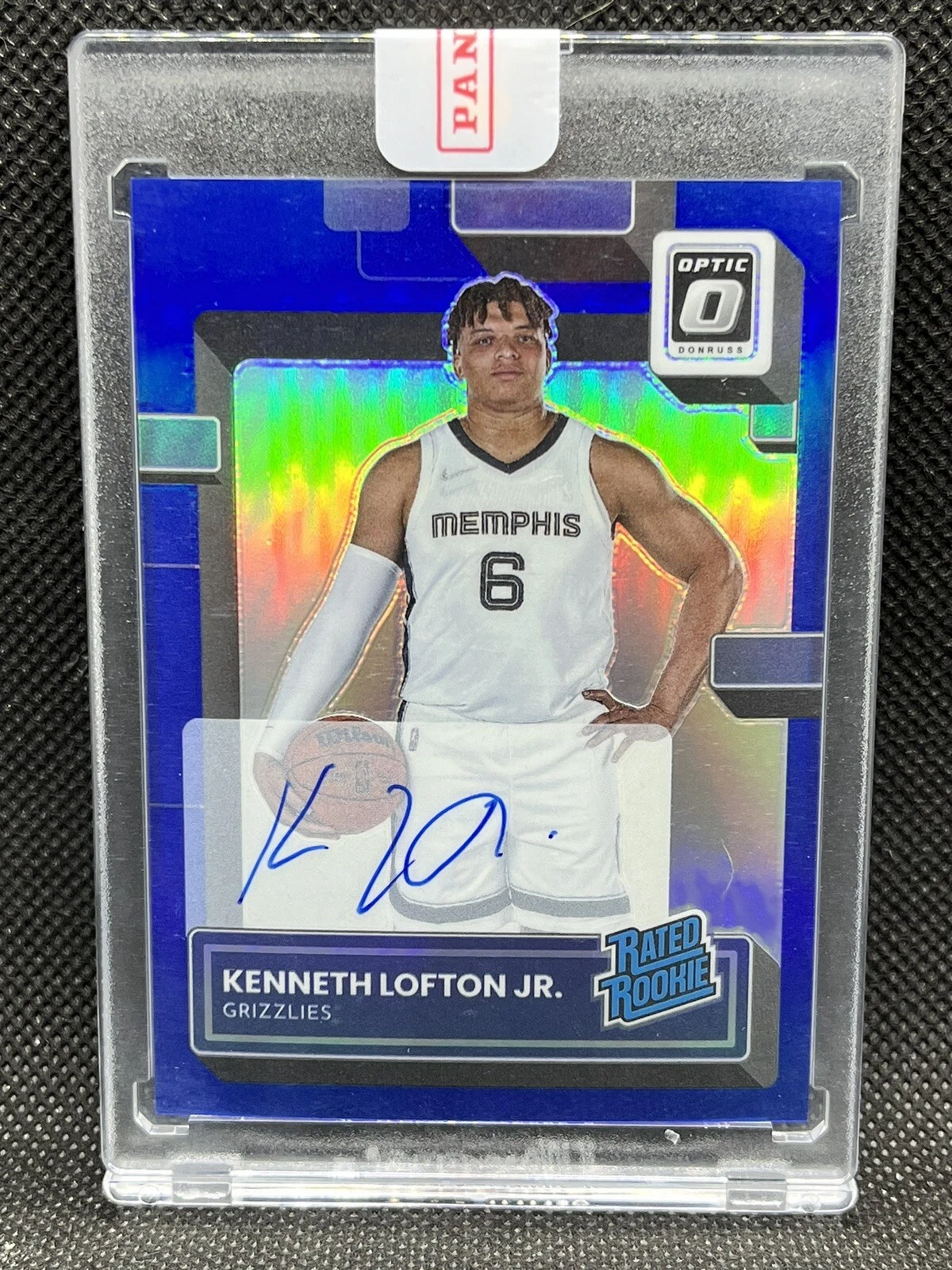2022-23 Panini Donruss Optic Kenneth Lofton Jr #202 Autograph Blue /49 RC Auto