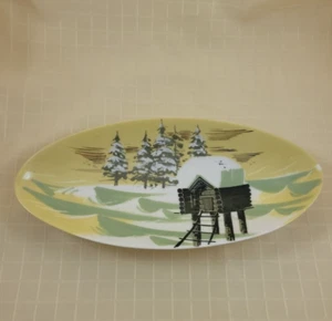 Plato ovalado vintage MATTHEW ADAMS PARA SASCHA BRASTOFF "ALASKA" 12 1/2" - Imagen 1 de 12