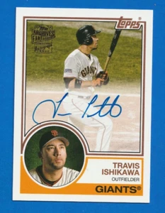 2022 Topps Archives TRAVIS ISHIKAWA AUTOGRAPH SIGNATURE #83FF-TI - Picture 1 of 1