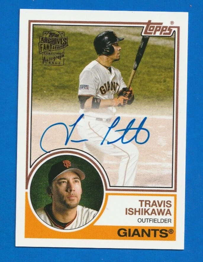 2022 Topps Archives TRAVIS ISHIKAWA AUTOGRAPH SIGNATURE #83FF-TI - Image 1 of 1