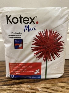 Maxi almohadillas Kotex 2004 vintage con alas largas almohadillas regulares 18 raras - Imagen 1 de 4