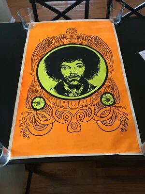 Póster vintage años 60 Jimi Hendrix como masticar papel de aluminio psicodélico 23x35" Foto 1 de 2