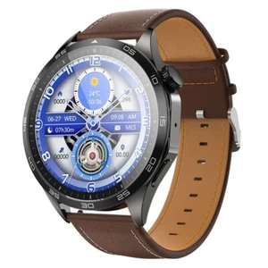 Hoco Smart Watch Bluetooth Premium Leather Band Supports Calls Waterproof Health - Picture 1 of 6
