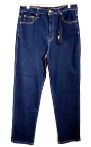 Risen Los Angeles 11 Womens Mom High Rise 90's Jeans Waist 30 Dark Blue - Picture 1 of 7