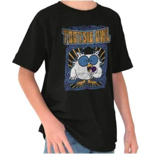 Vintage Tootsie Roll Pop Mr. Owl Retro Hippy Youth Crewneck T Shirts Boy or Girl - Picture 1 of 7
