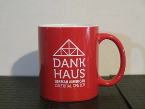 Dank Haus Rot Kaffeetasse, 12 Unzen Deutsch Amerikanisches Kulturzentrum, Gluhwein Tasse - Bild 1 von 4
