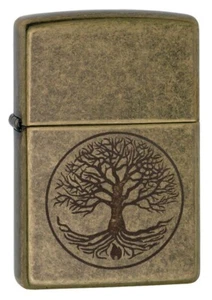 Zippo "Tree of Life Pocket Lighter, Antique Brass, One Size (29149) - Picture 1 of 1