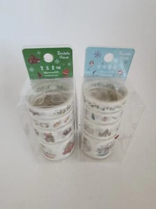 Christmas Themed Washi Tape Set Of 2 Rolls Bentoto House New Scrapbooking  - Picture 1 of 4