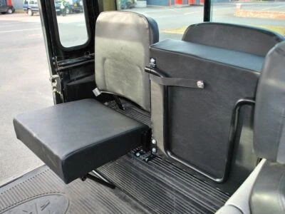 Black Vinyl Rear Seat - Individual Inward Facing for Defender DA4067 - Image 1 of 3