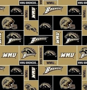 Package of Short Pieces Western Michigan Broncos 012 Fleece Fabric Print D006.14 - Picture 1 of 1