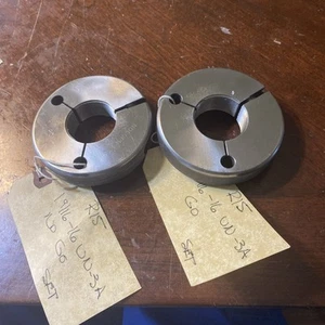 1 9/16 16 UN 3A THREAD RING GAGES 1.5625 GO NO GO P.D.'S = 1.5219 & 1.5180 (I26) - Picture 1 of 19