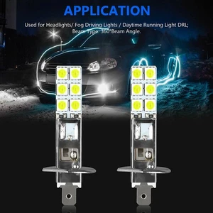 2x H1 LED Headlight Bulbs Kit Fog Driving DRL Lamps 110W 6000K Super White - Picture 1 of 5