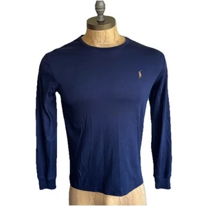 Polo Ralph Lauren Personalizado Calce Ajustado Azul Manga Larga T Multicolor Poni Hombres Talla M - Imagen 1 de 10