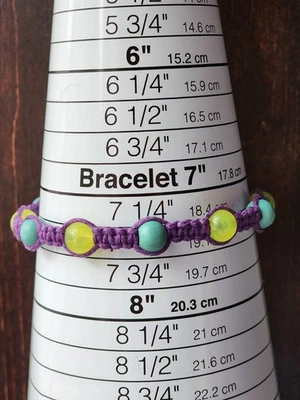 Pulsera/tobillera de cáñamo púrpura Foto 1 de 2