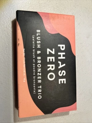 PHASE ZERO Blush & Bronzer Trio Palette 12g/0.42oz Brand New In Box - Image 1 of 2