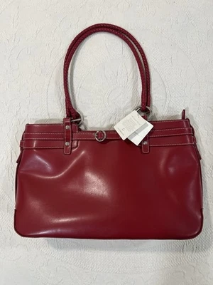 NUEVO Bolso de Hombro Liz Claiborne Para Mujer Rojo Imitación Cuero Bolso de Mano Grande. Foto 1 de 4