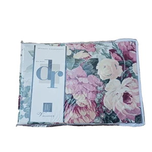 New Vintage Dan River's Balloon Valance Lyon Pink Green Floral Cottagecore - Picture 1 of 6