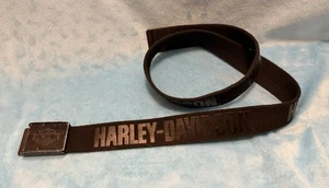 Rare Motorcycle Strap Style Harley Davidson Adjustable Slide Belt 41” X 1.5” - Picture 1 of 14
