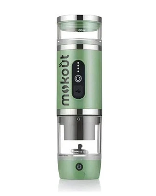 Tragbare Kaffeemaschine Mokout 3in1 Kapseln oder gemahlen mit Cappuccinator - Bild 1 von 4