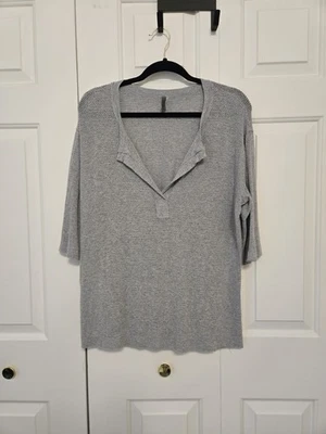 Top Vimmia Mujer Atlético Gris Malla Manga 3/4 Talla Grande Foto 1 de 4