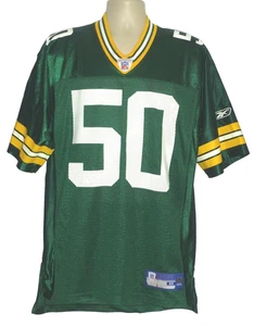 Reebok Green Bay Packers A.J. Camiseta deportiva Hawk #50 para hombre sobre el campo talla: mediana - Imagen 1 de 10