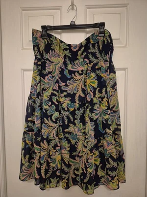 Falda midi Chaps azul cachemir para mujer XL Foto 1 de 4