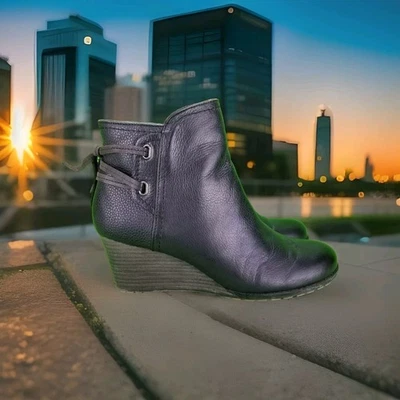 ✅Botines al tobillo Cobb Hill by Rockport LUCINDA negros con tacón de cuña para mujer 11 Foto 1 de 4