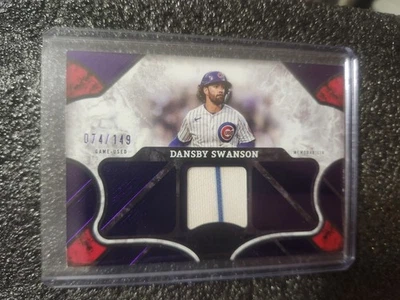 2024 Topps Tier One - Tier One Relic Dansby Swanson #69/149 T1R-DS Purple Cubs - Image 1 of 4