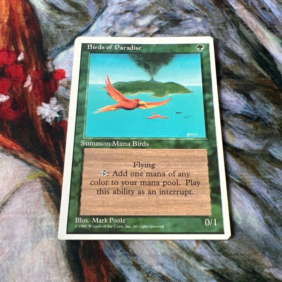MTG Birds of Paradise 4th Edition English Misprint Card Rare Magic - Image 1 of 3