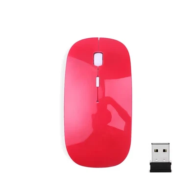Slim Wireless Mouse 2.4GHz Optical Mice 1600DPI USB Receiver Gamer Office Thin M - Image 1 of 4