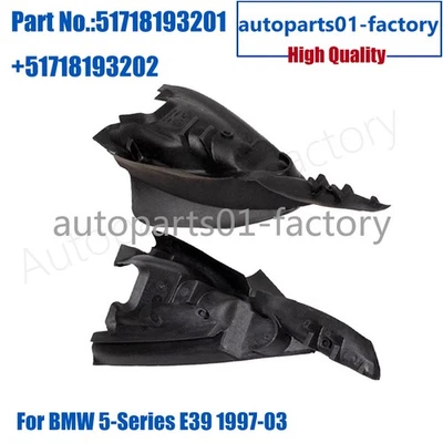 1 par de cubiertas de capó limpiaparabrisas guardabarros delantero aptas para BMW E39 525i 540i M5 Foto 1 de 4