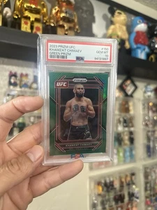 Khamzat Chimaev 2023 Panini Prizm UFC 150 Green Holo Middleweight PSA 10 Champ - Picture 1 of 4