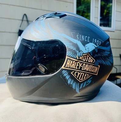 Harley-Davidson Black 115th Anniversary/Full Face Helmet/Dark Tinted Visor/SM  - Image 1 of 4