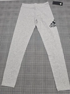Girls Adidas Grey Logo Leggings Size 14 Brand New With Tags - Picture 1 of 3