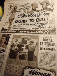 Sk20c Ephemera 50er Jahre Filmwerbung Road To Bali Bob Hope Bing Crosby - Bild 1 von 1