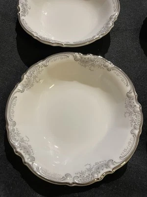 Hutschenreuther Sylvia Lorelei Loreley Fruta/Postre Cuenco China Alemania Platino Foto 1 de 4