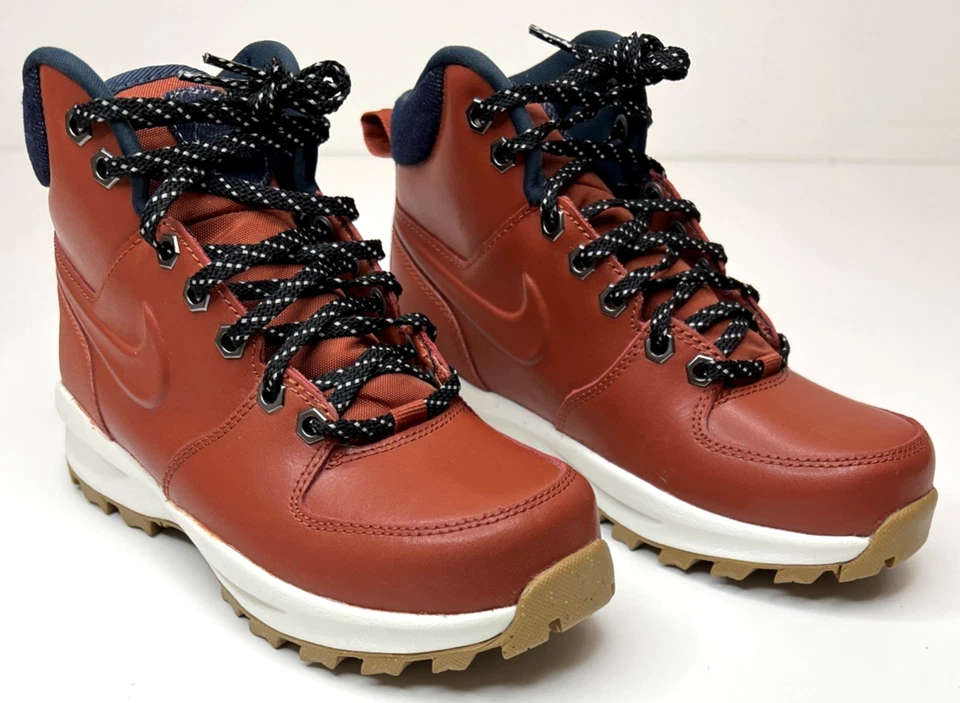 Nike Manoa Leather SE High Boot Rugged Orange Denim DC8892-800 Size 4 New - Image 1 of 4