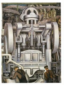 Postcard Diego Rivera Detroit Industry Murals Production Fender Stamping Press - Picture 1 of 1