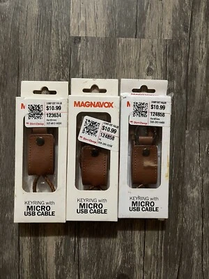 TRES Llaveros Magnavox con Cable Micro USB Foto 1 de 2