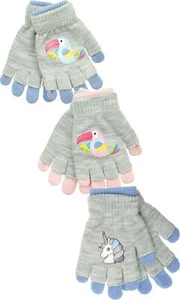 Girls Undercover 2 in 1 Thermal Magic Unicorn/Bird Fingerless/Covered Gloves - Picture 1 of 6