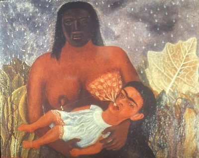 Frida Kahlo “Mi Enfermera y Yo” Realismo Mágico Mexicano 35mm Diapositiva Foto 1 de 4