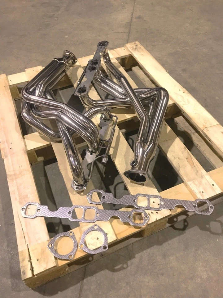 85-91 FOR Chevy Corvette C4 Stainless Long Tube Exhaust Headers Manifolds L98350 - Image 1 of 4
