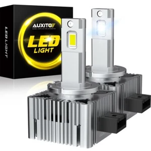 Pair AUXITO D3S D3R LED Headlight Bulbs Kit 6000K White HID Conversion Kit Lamp - Picture 1 of 10