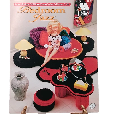 Vintage Annie's Fashion Doll Home Decor Crochet Patterns "Bedroom Jazz" - Image 1 of 3