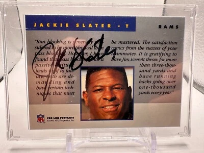 1991 Pro Line Portraits National Convention Embossing Jackie Slater Autograph - Image 1 of 2